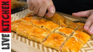 I fold the dough this way and the result is Amazing! Recipe for crispy cheese pie!