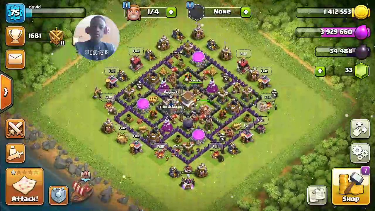Clash of clans TH8 3 star base YouTube