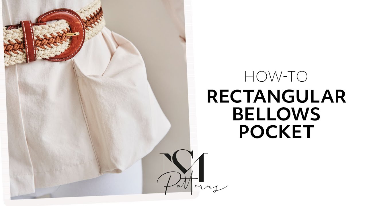 How to sew a rectangular bellows pocket sisterMAG Patterns YouTube