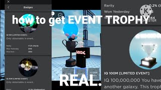 How to get EVENT TROPHY in iq obby!
