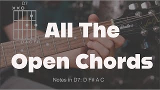 All The Open Chords On Guitar (Cowboy Chords and Then Some)