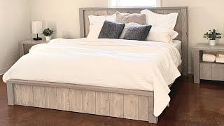 Rustic Modern Farmhouse Bed Build with Free Plans