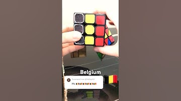 Flag of Belgium 🇧🇪 on a Rubik’s Cube! #belgium #rubikscube #flag #shorts