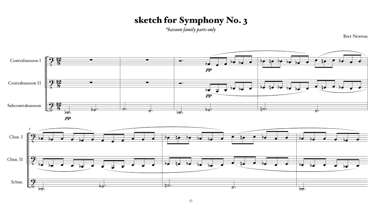 sketch for Bret Newton's Symphony No. 3