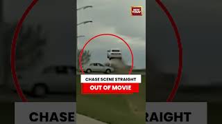 VIRAL VIDEO | Real Police Chase Turns Into Movie-Style Crash Scene #viral #crash #carcrash