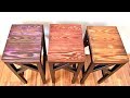 DIY Steel & Wood Stools w/ Shou Sugi Ban | Interlocking | Beginner Welder