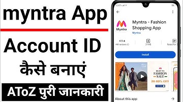 myntra app me account kaise banaye | how to create myntra id | myntra account kaise banaye