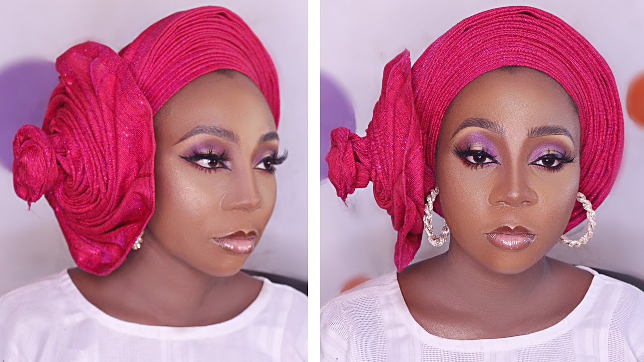 Infinity Pleats Gele with Rose Tutorial; 2020 Trending Gele - YouTube