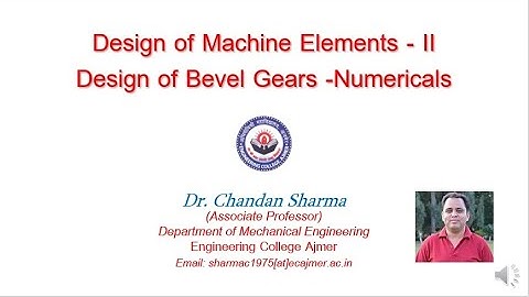Few Numerical Problems on Design of Bevel Gears