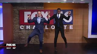 Dancing Weather Man dances with Mr. Hot Spot