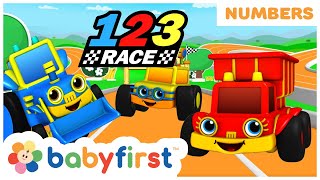 123 RACE - NEW EPISODES! | Learn numbers for kids | Numbers Song | Counting 1 to 10 | BabyFirst TV