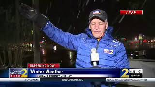 Snow starts falling in Gilmer County