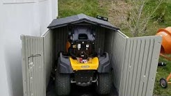 Rubbermaid Slide Top Shed - Will Riding Mower Fit? 