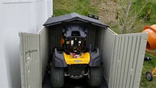 Rubbermaid Slide Top Shed - Will Riding Mower Fit? - Youtube