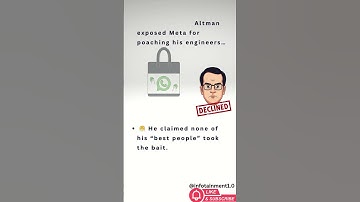 Zuckerberg Offers $100M to Steal OpenAI Talent! | #strategy #ai #openai #meta #technews #ainews