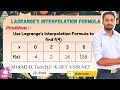VTU Important Question: Lagrange's Interpolation to find f(4) given x=0,2,3,6. 