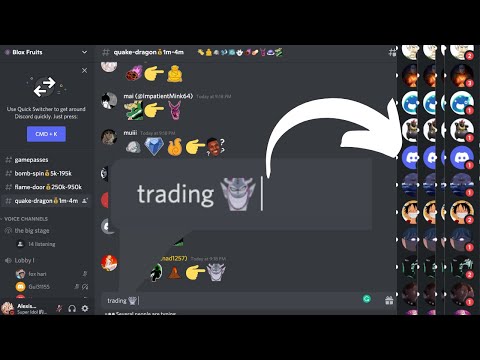 Servidores de Discord com a etiqueta blox-fruits-trade