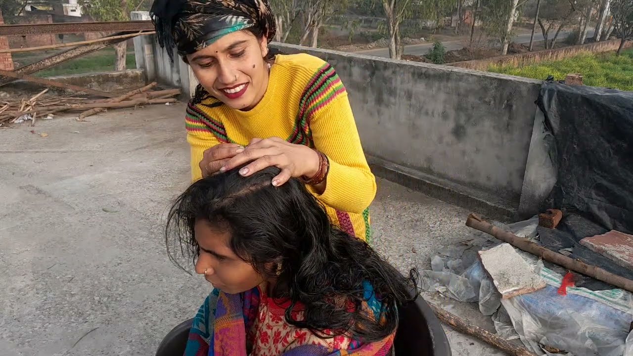 Pooja Nitpicking in long hair new / long hair Asmr 