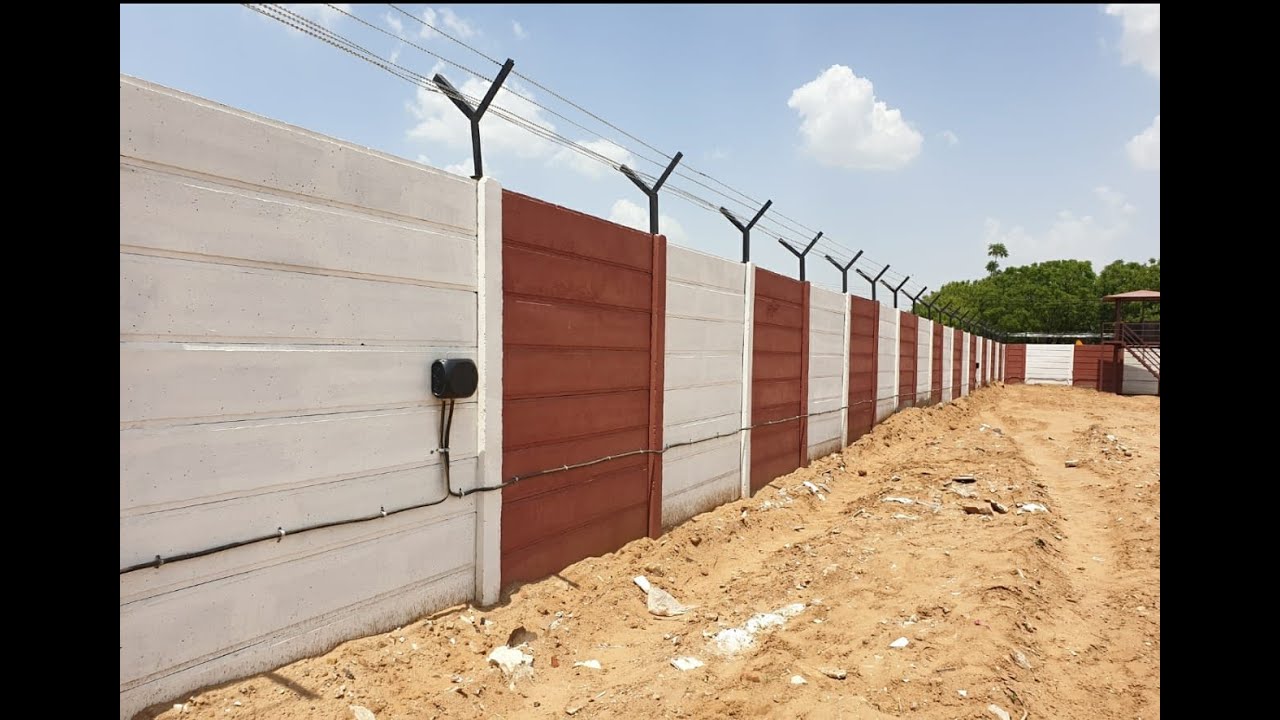 LOW COST PRECAST BOUNDARY WALL JAIPUR RCC WALL जयपुर प्रीकास्ट बाउंड्री ...