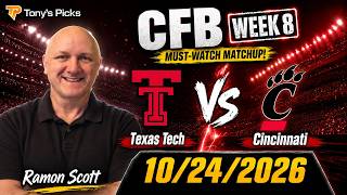 Texas Tech vs Cincinnati 10/24/26 College Football Week 8 Pick for Bet