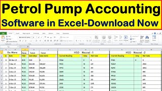 Petrol pump management software India | Filling Station Accounting Software in Excel | screenshot 4