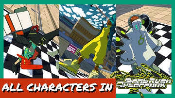 Bomb Rush Cyberfunk - All Characters doing a Cypher Dance