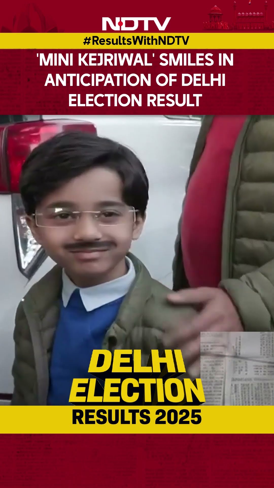 Election Results Latest | Little Boy Dresses Up As Arvind Kejriwal For Delhi Election Result