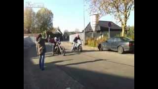 Harley Davidson Chopper vs. Sport Bike Race