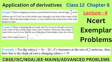 Ncert exemplar problems class 12 maths| Application of derivatives|Chapter 6|Solutions|#derivatives