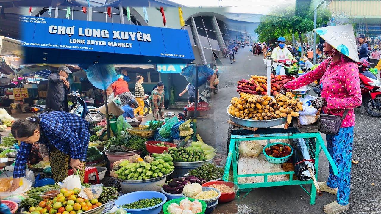 Chợ Long Xuyên – NHỊP SỐNG BUỔI SÁNG bên DÒNG SÔNG HẬU