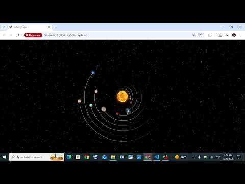 How To Create a Solar System Animation 🌍| Perfect for Beginners | Using HTML CSS & JavaScript
