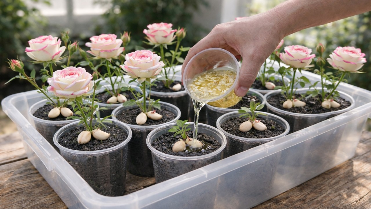 Просто чеснок! Черенки роз мгновенно укоренятся (900%) и будут цвести как сумасшедшие!