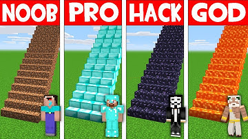 SUPER STAIRS in MINECRAFT! Minecraft - NOOB vs PRO vs HACKER vs GOD