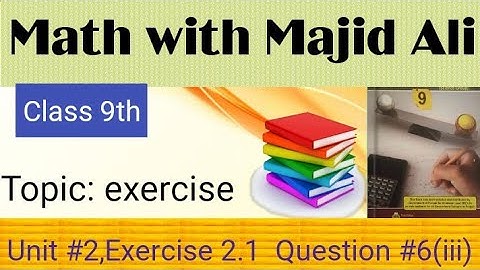 Math class 9th Unit #2 exercise 2.1 Q #6(iii) Express recurring decimal number into Rational number