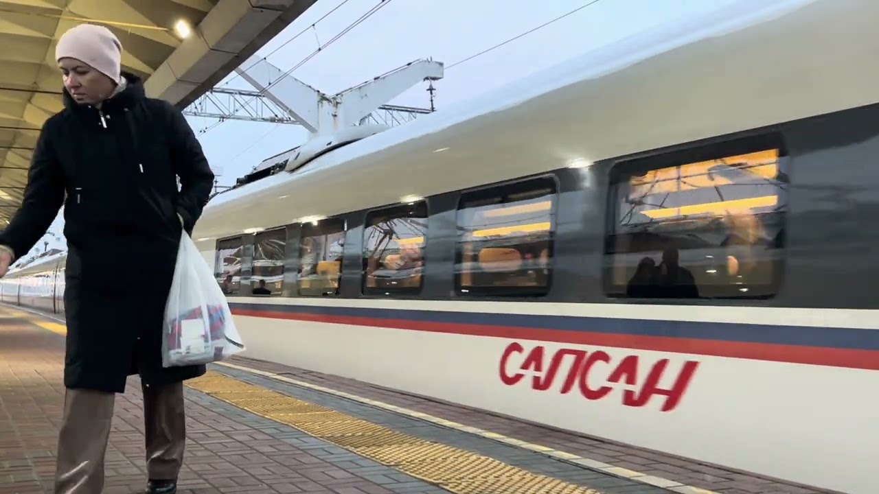 Взлёт Сапсана! ЭВС1-15 на станции Москва-Пассажирская 