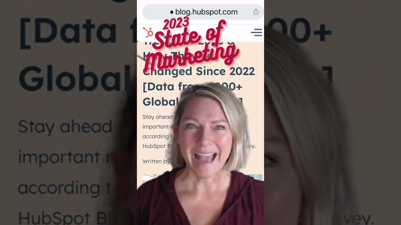Hubspot released their 2023 State of Marketing report 🤩 (Susan reacts)