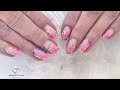 Watch me transform 5 weeks' grow out nails into spring floral nails. Correct growing down nails.
