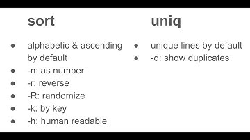 Built-in Unix Commands: #2 sort and uniq