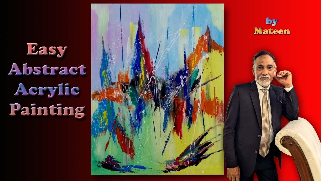 How to Paint Easy Abstract Acrylic Painting | Time Lapse | Step by Step ...