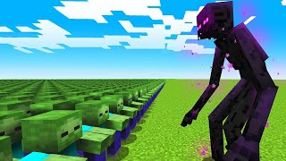 1000 Zombies vs Mutant Enderman! | #mrbeast  #minecraft