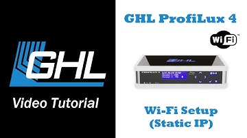 WiFi setup using static IP via GHL Control Center (example ProfiLux 4)