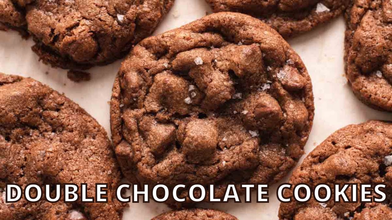 Chewy, rich chocolate chocolate chip cookies (double chocolate cookies)