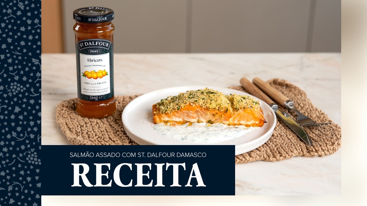 Salmão Assado com Geleia St. Dalfour Damasco