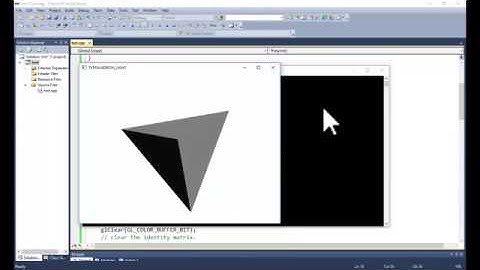 Opengl Tutorial for Beginners for illumination model for solid Tetrahedron