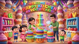 “HAPPY KITCHEN ADVENTURE!| USA ABCD Rhyme withFun|Animationforkids|nursery rhyme songs|animated ABCD
