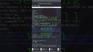 Getting a shell with NMAP.