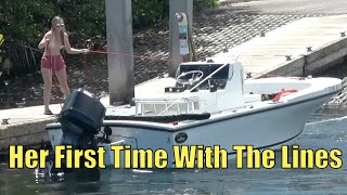 Her First Time With The Lines | Miami Boat Ramps | Boynton Beach