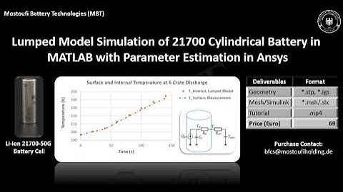 Lumped Model Simulation of Battery in MATLAB