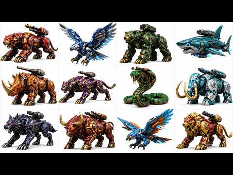 Fossil Mecha Awakening   Transforming Metal Beasts in the Rain