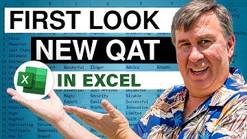 Excel First Look: New Look For Excel Ribbon And QAT - Episode 2414